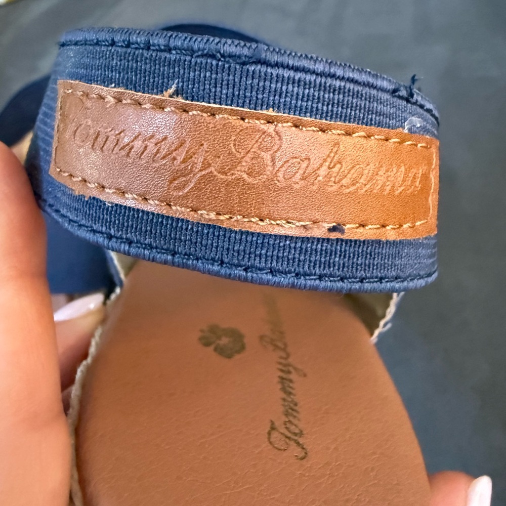 TOMMY BAHAMA Sakura Wedge Navy Size 9 - Picture 7 of 8